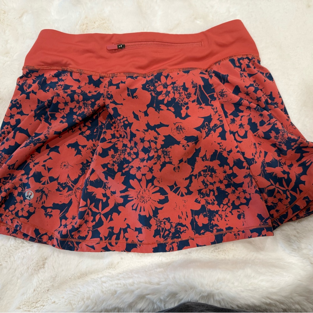 Floral Red and Blue Skirt